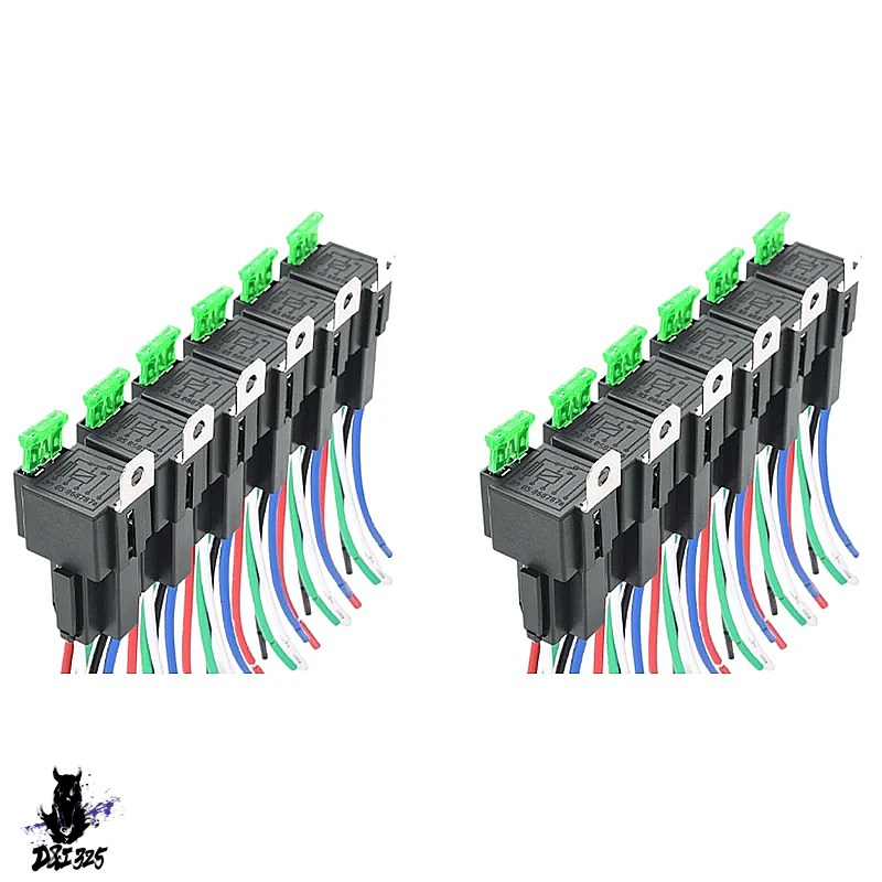 【互換品】 エレクトラ自動車リレー 12V 30A 5ピン リレー スイッチ配線 ハーネス 車両 12個 - エレクトラ 自動車 社外製_1