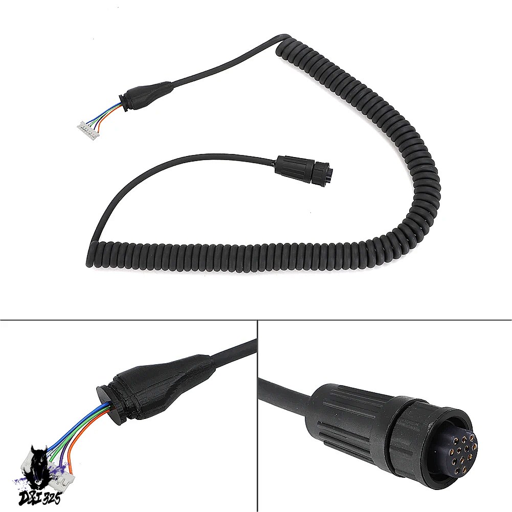 【互換品】 Garmin VHF 200ラジオ用 マイクハーネスコードケーブル コイル状交換 社外製_1