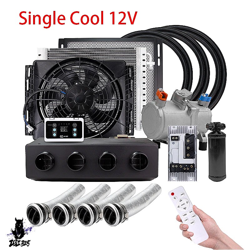 まいページ 互換品】 汎用 4穴電動エアコンコンプレッサー 12v/24v カーエアコン