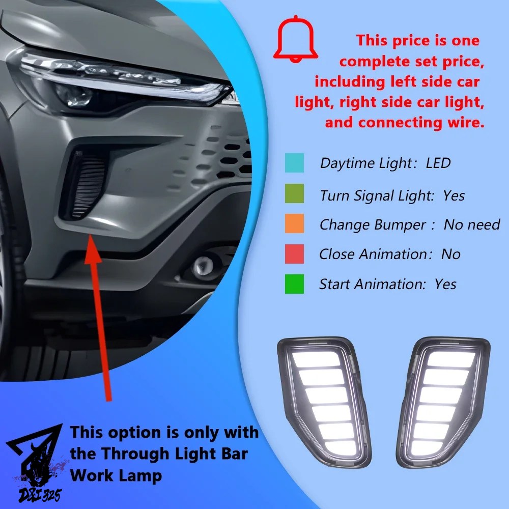 互換品】 車 DRL アセンブリトヨタカローラクロス 2024