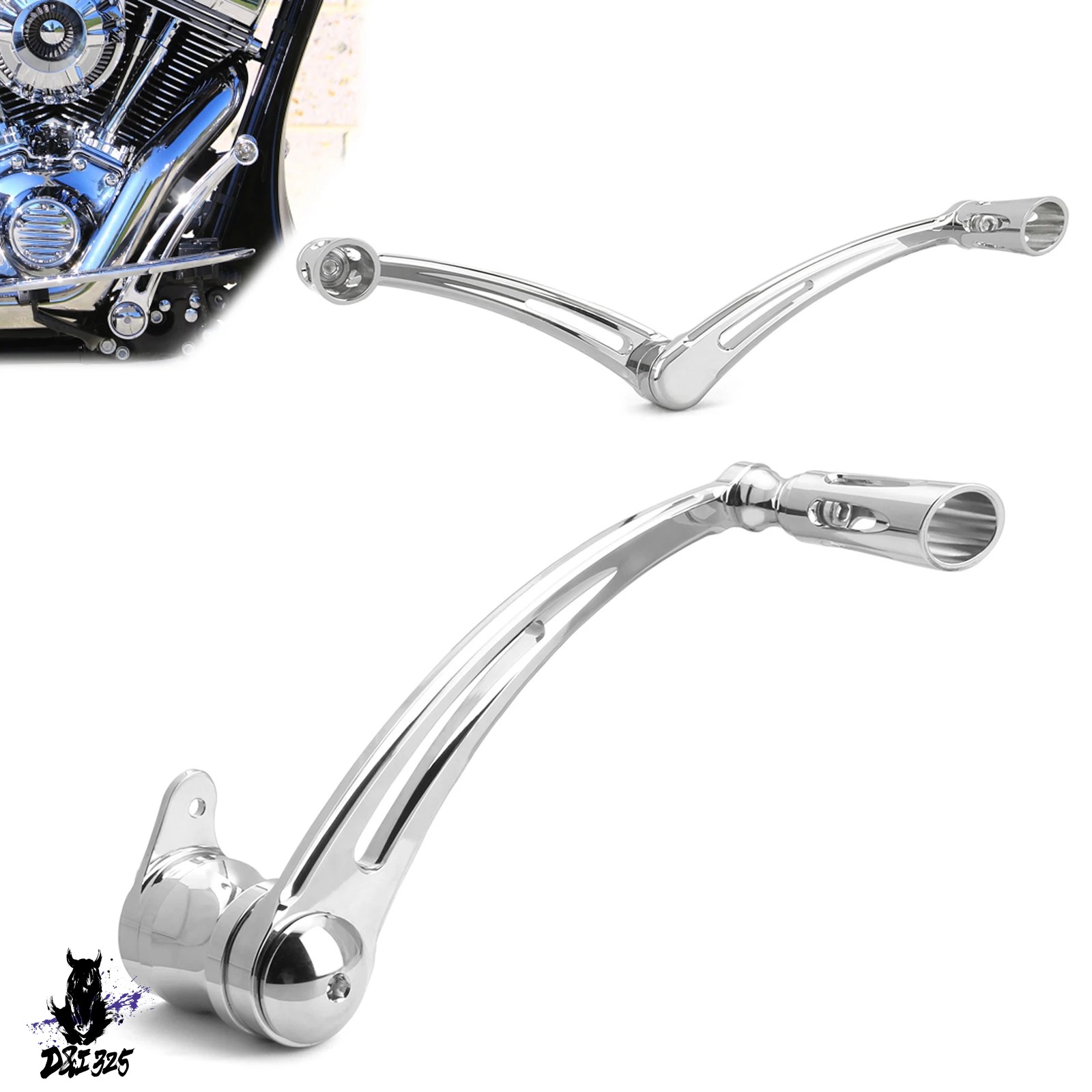互換品】 クロームブレーキアームシフトシフターレバーハーレー