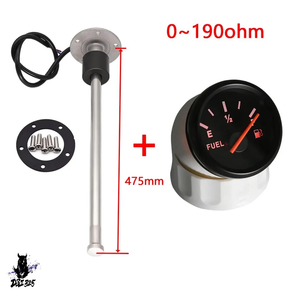 互換品】 0〜190Ω燃料計+0〜190Ω燃料タンクメーターセンサーE-1/2-F