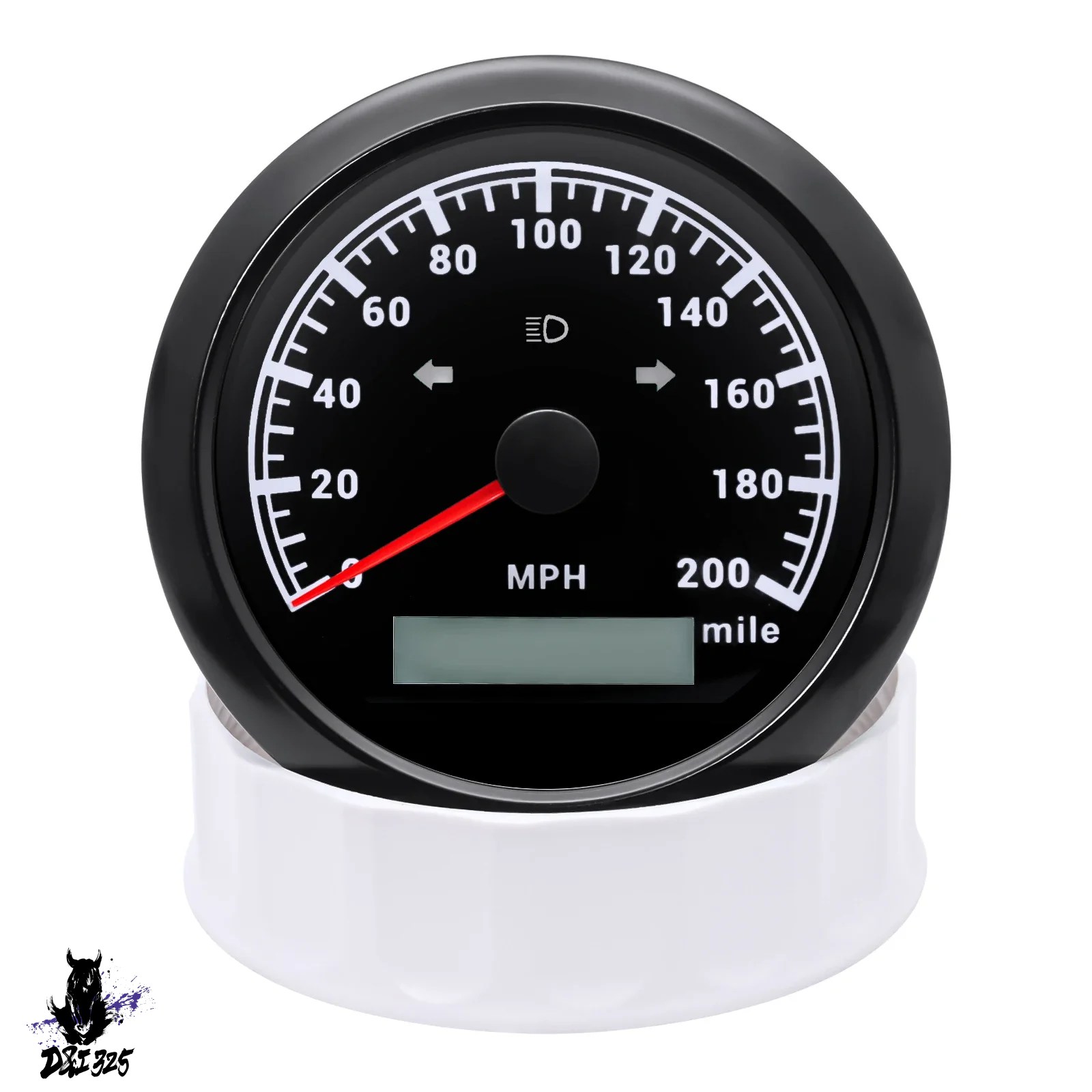 互換品】 200/120mph スピードゲージ 85 mm GPS スピードメーター
