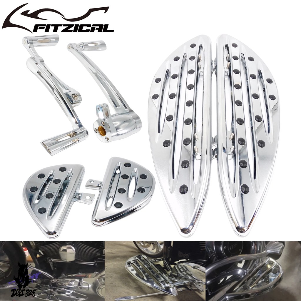 【互換品】 バイク運転手フットペグフロアボードピリオンシートフットレストブレーキシフトハーレーツーリングトライストリートグライドロードキング2014-2_1