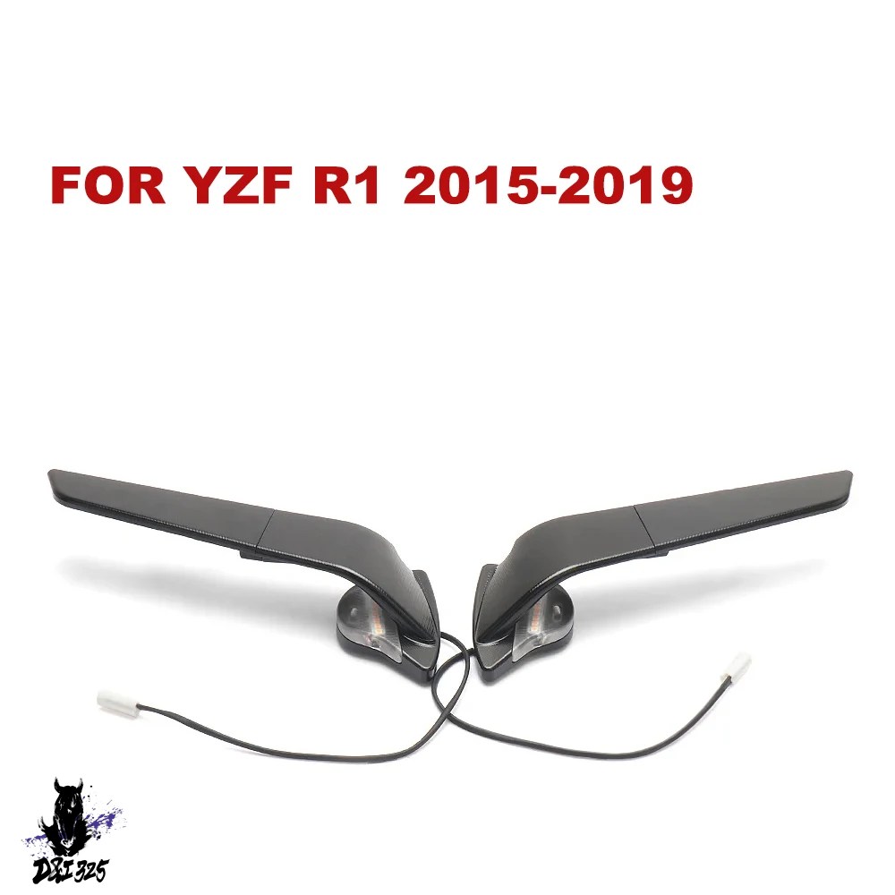 互換品 ヤマハ YZF R7 2021-2025 YZF R6 17-20 YZF R1 15-19 バイクミラー風回転バックミラーライト