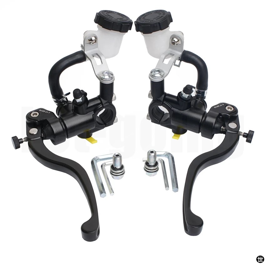 PX1-バイク用油圧ブレーキレバー クラッチレバー 17.5ピストン 22MM 汎用 カフェレーサー リア CB1000R アドリイン用の画像