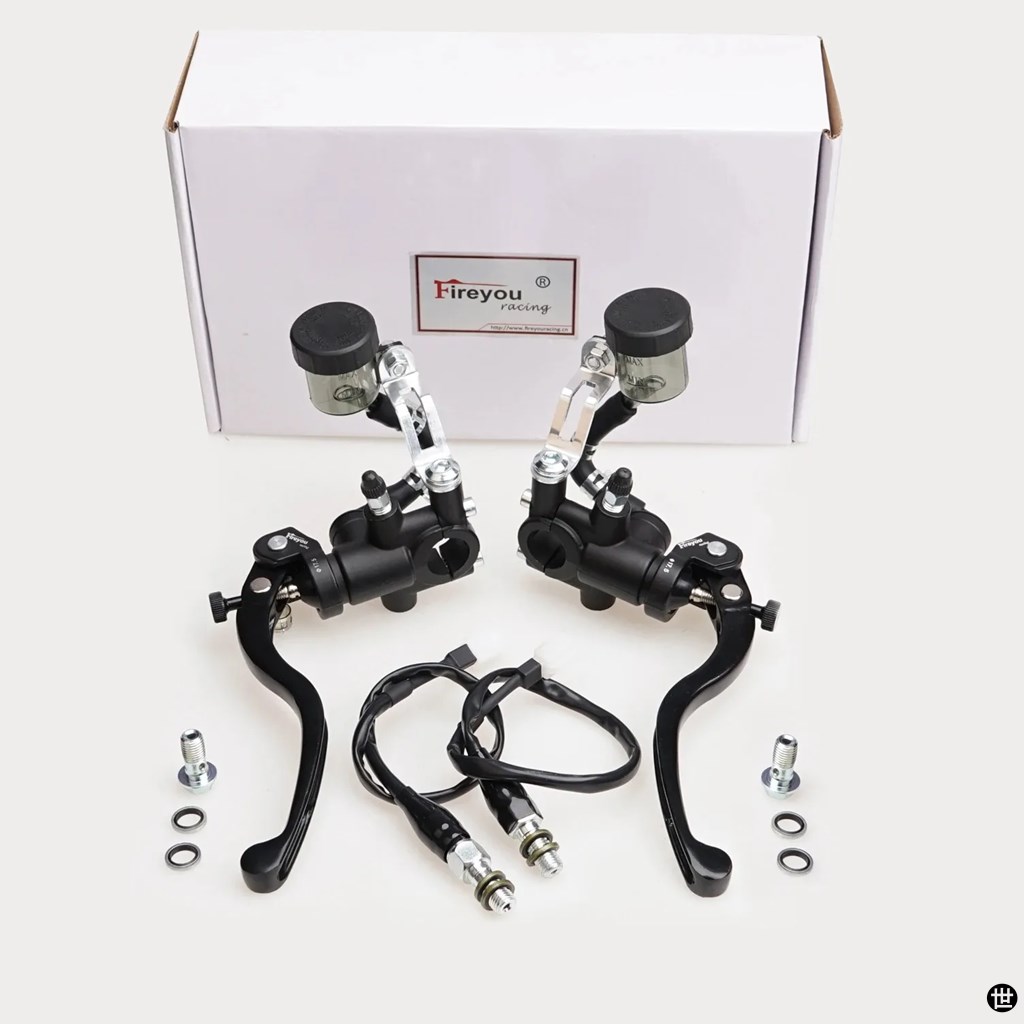 PX1-バイク用油圧ブレーキレバー クラッチレバー 17.5ピストン 22MM 汎用 カフェレーサー リア CB1000R アドリイン用の画像