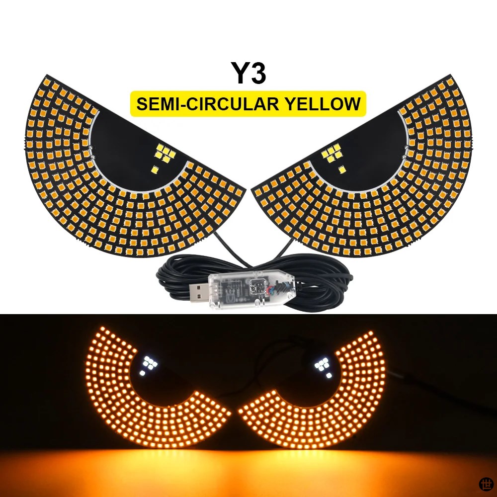 2 個車 LED 装飾ライトデビルアイ USB レッドストロボプラグイン