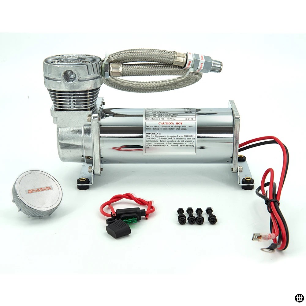 2 個汎用 DC 12V 480C MAXPOWER 200 PSI アウトレット 3/8 1/4 エア