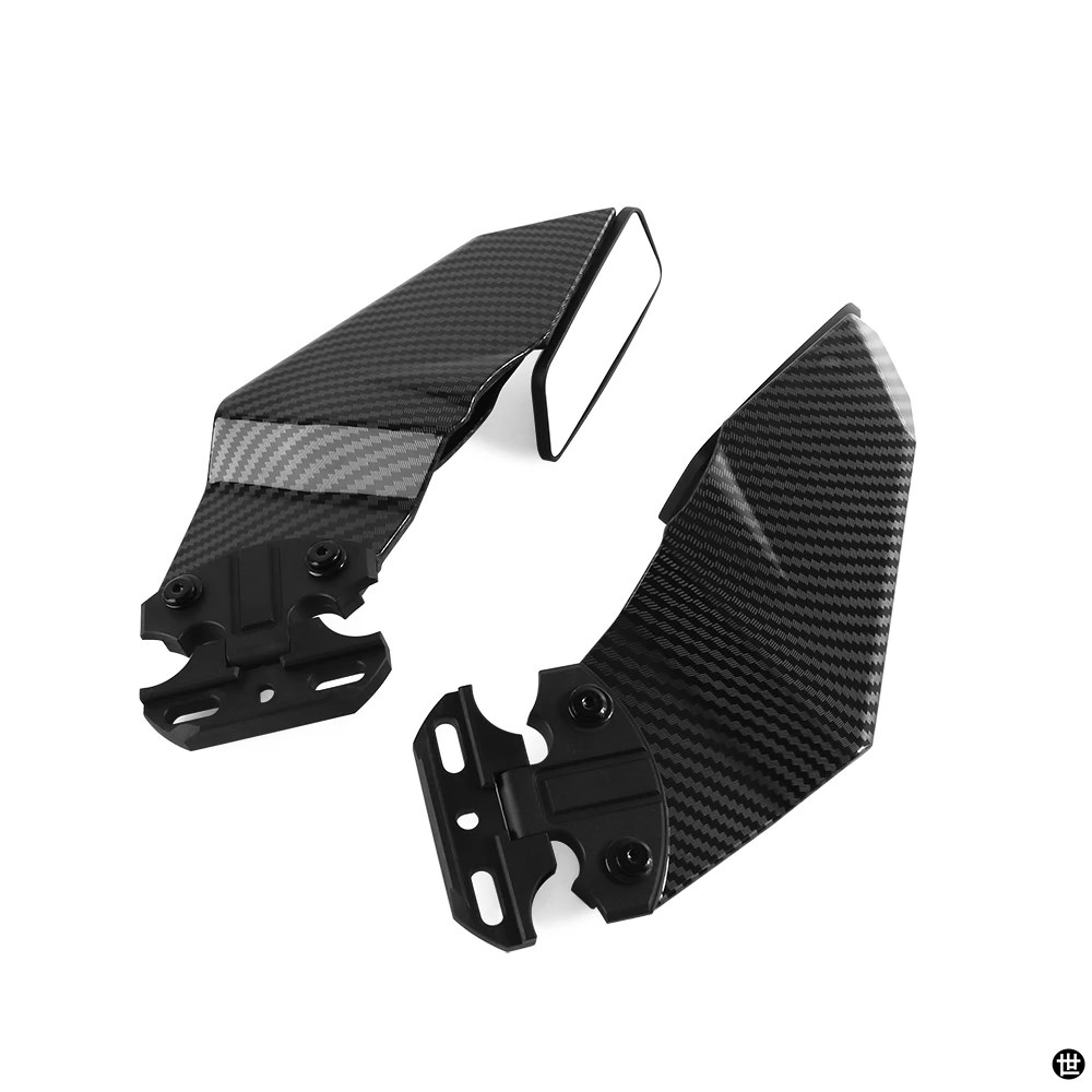 バックミラーカワサキニンジャ ZX25R ZX25RR ZX4R ZX4RR ZX6R ニンジャ 636 ZX-4RR ZX-4R ZX-6R ステルススポーツウイングレットミラーの画像