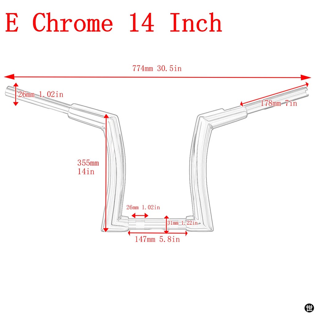 バイク 12インチ 14インチ 16インチ バーハンドルバーブラック/クローム Z ドラッグバーハーレーダイナソフテイル FL ツーリングファットボーイブレイクアウの画像