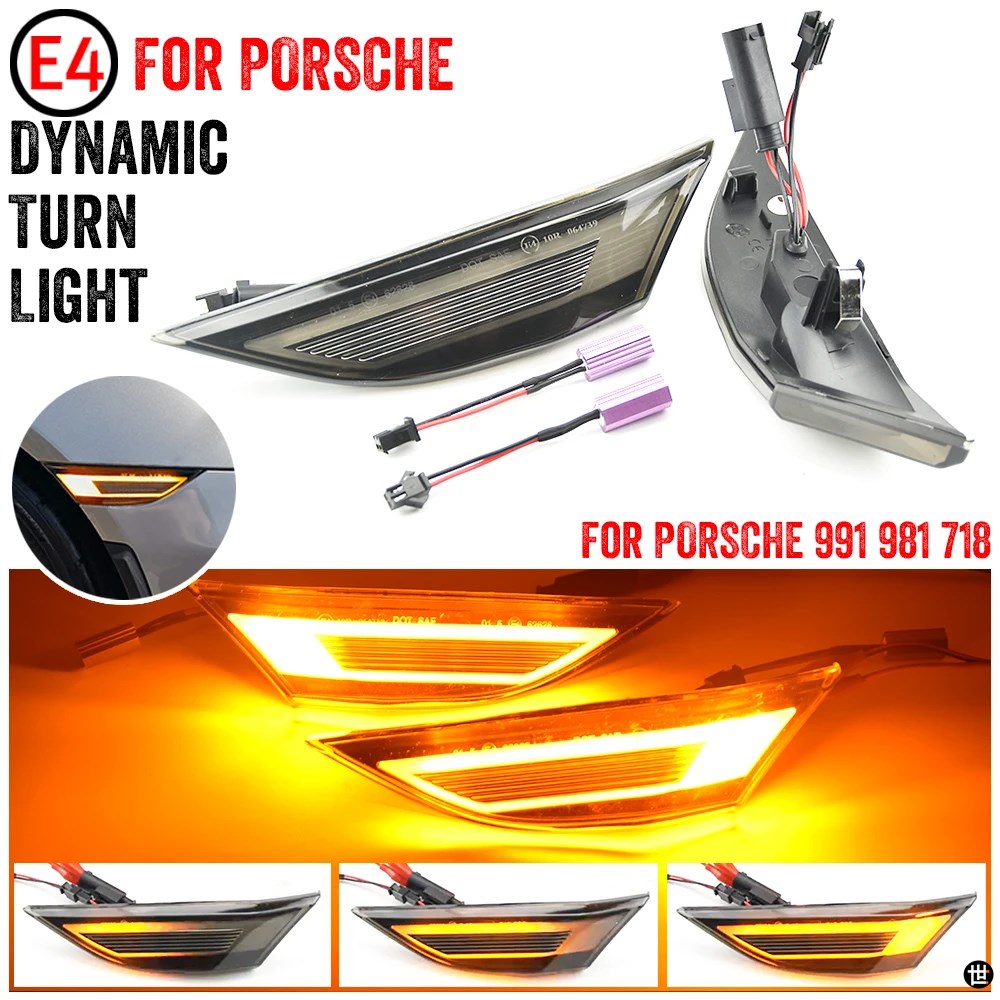 ほぼ新品　ポルシェ純正　991 981 718 サイドマーカー ウィンカー ポルシェ 991/981/718ボクスター/718ケイマン LEDサイドマーカー