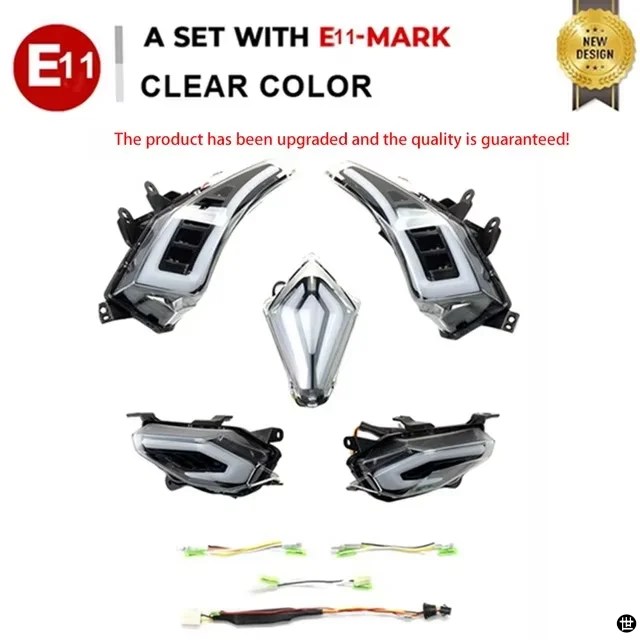 ヤマハ T-MAX 530 LED 信号ウィンカー 2012-2016 TMAX530 2013 2014 LED フロントリアテールブレーキランプインジケータ EMARKの画像