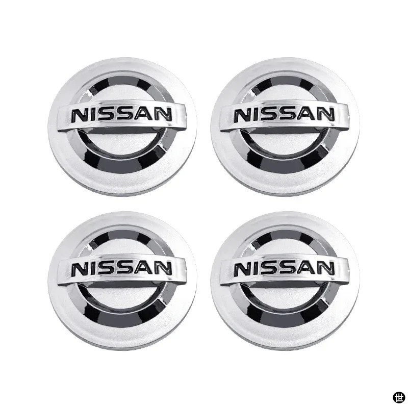 4 個 54 MM 60 MMホイールハブセンターキャップリムカバーバッジ