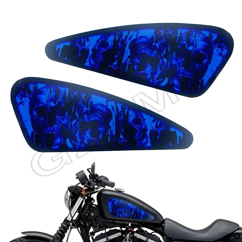 6 スタイルスカルステッカー防水パッドバイク燃料タンクデカール