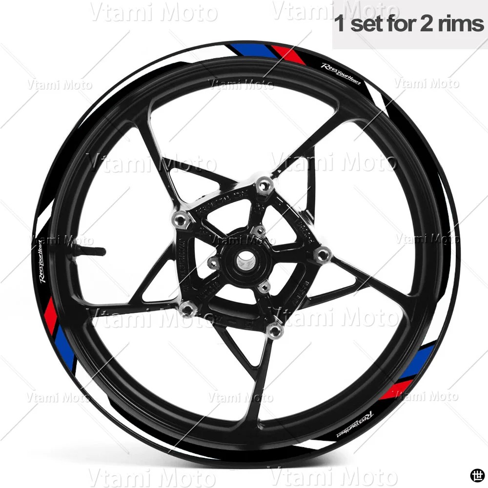 反射バイクホイールステッカーリムデカール R3 R7 MT03 MT-07 MT10 XSR