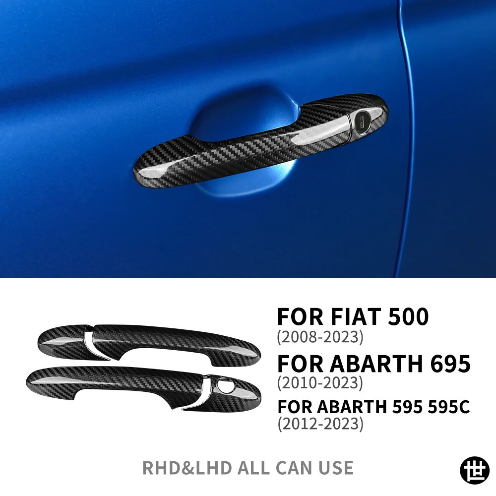 【新品】アバルト500系　カーボンインナードアハンドルトレイスイッチ左ハンドル用 アバルト ABARTH 500 595 695 カーボン インナー ドアハンドル