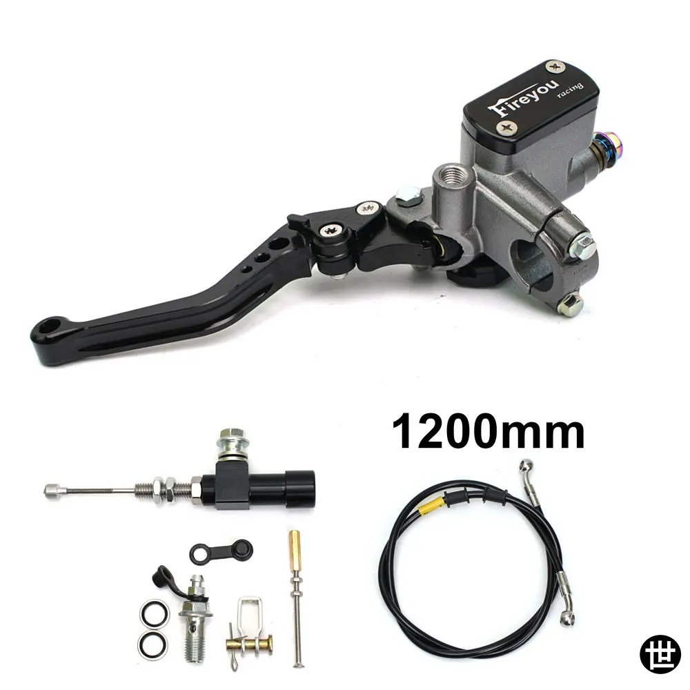 22MM バイク 油圧クラッチキット レバーマスターシリンダー 編みオイル