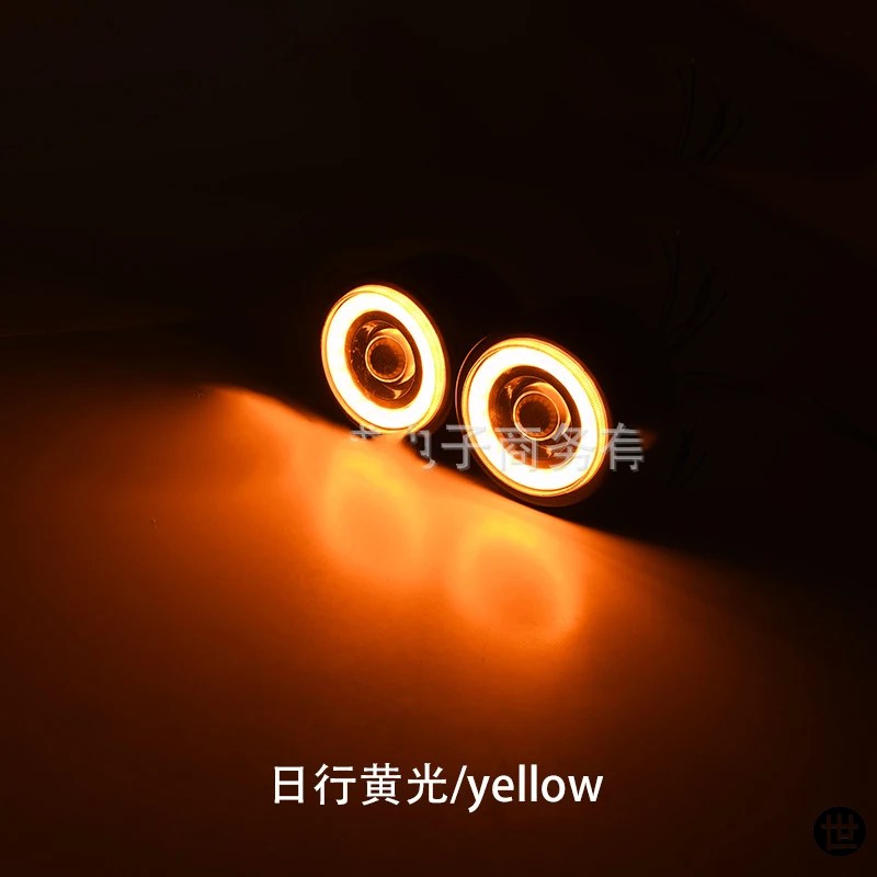 バイク用ツインヘッドライト 汎用 ダブルLEDフロントヘッドランプ