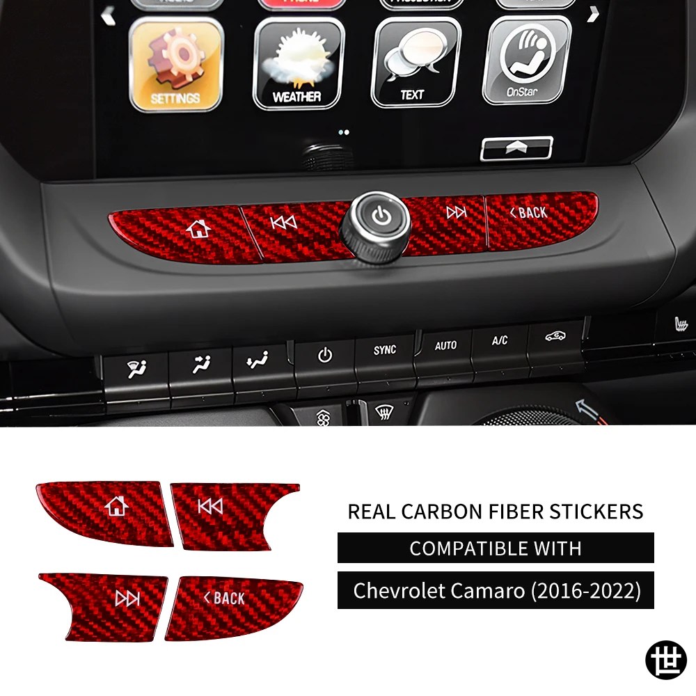 シボレーカマロ2016-22用リアルハードカーボンステッカーカー