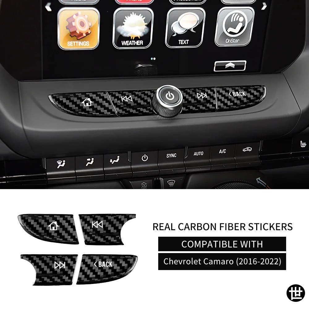 シボレーカマロ2016-22用リアルハードカーボンステッカーカー