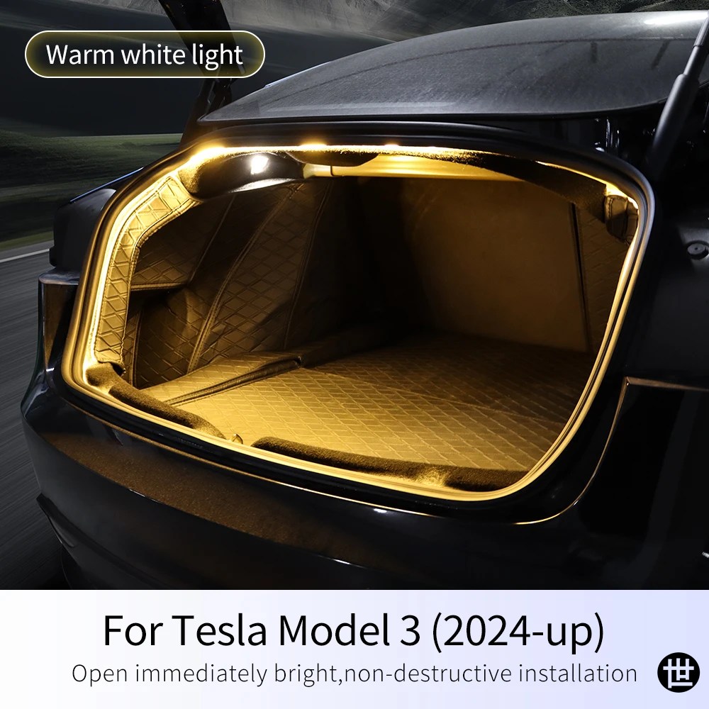 テスラ モデル3 ハイランド 2024 アップグレード 12V トランク明るく