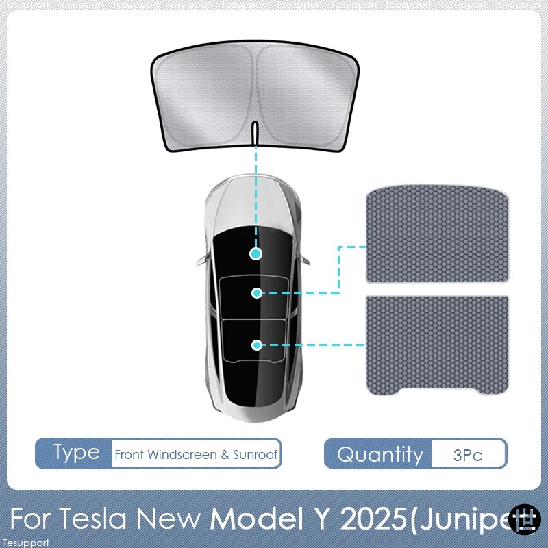 テスラ モデルY ジュニパー 2025 アクセサリー サンシェード ルーフ