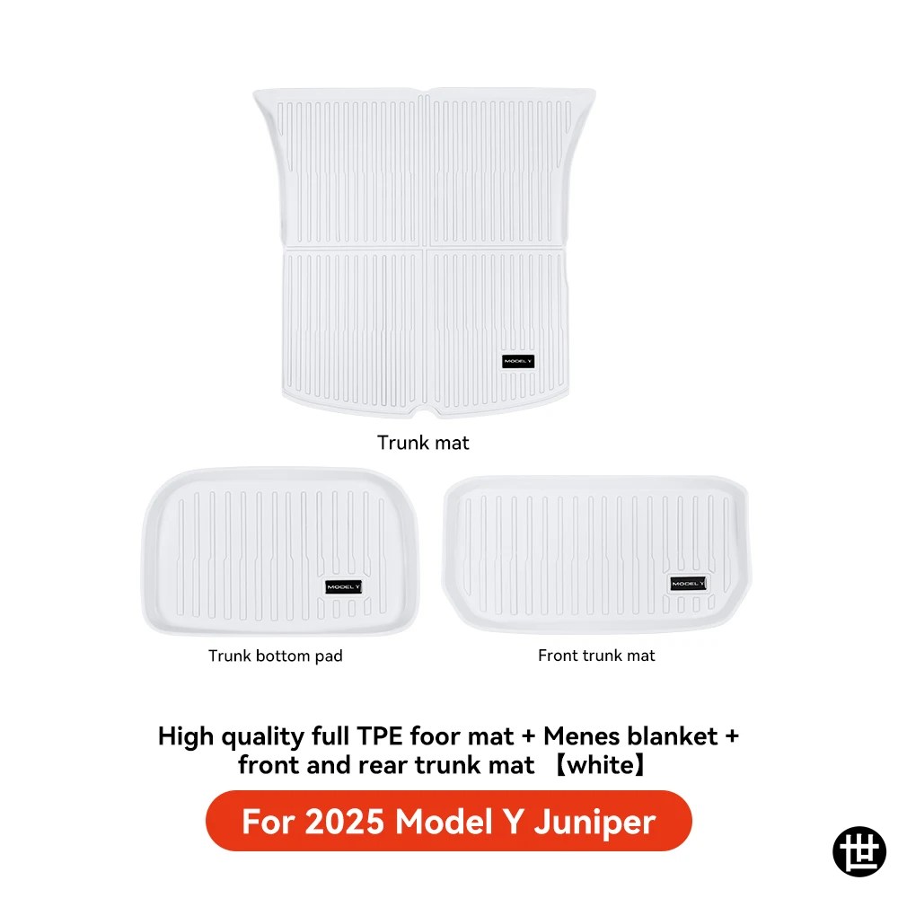 YZ TPE ホワイトフットパッド テスラ モデルY ジュニパー 2025 フロア