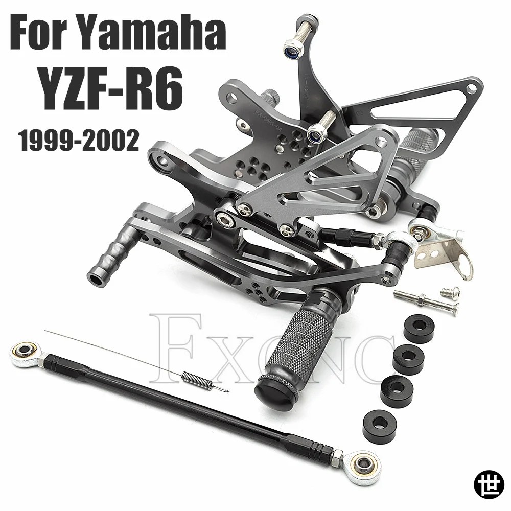 各種パネル ヤマハ 1999-2002 調整可能 バイクフットペグ リアセット フットレスト
