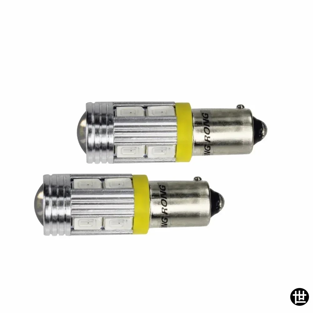 確認用 ANGRONG 2個 ハイパワー HY21W BAW9S 12146 LEDライト 10SMD 5630 LED
