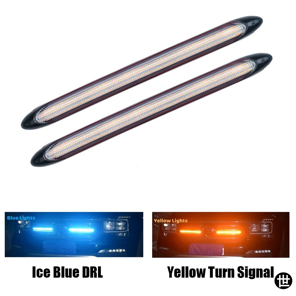 2個 LED DRL 車用 デイタイムランニングライト フレキシブルヘッド