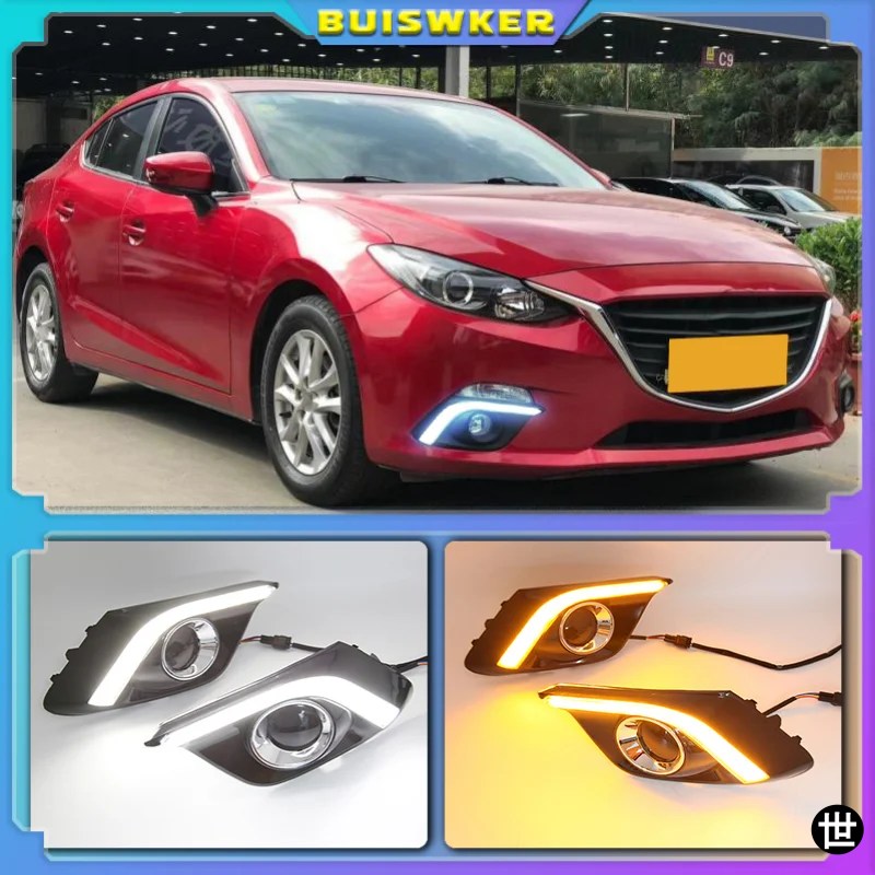 マツダ 3 アクセラ 2014 2015 2016用 DRL 2個 LED デイタイム