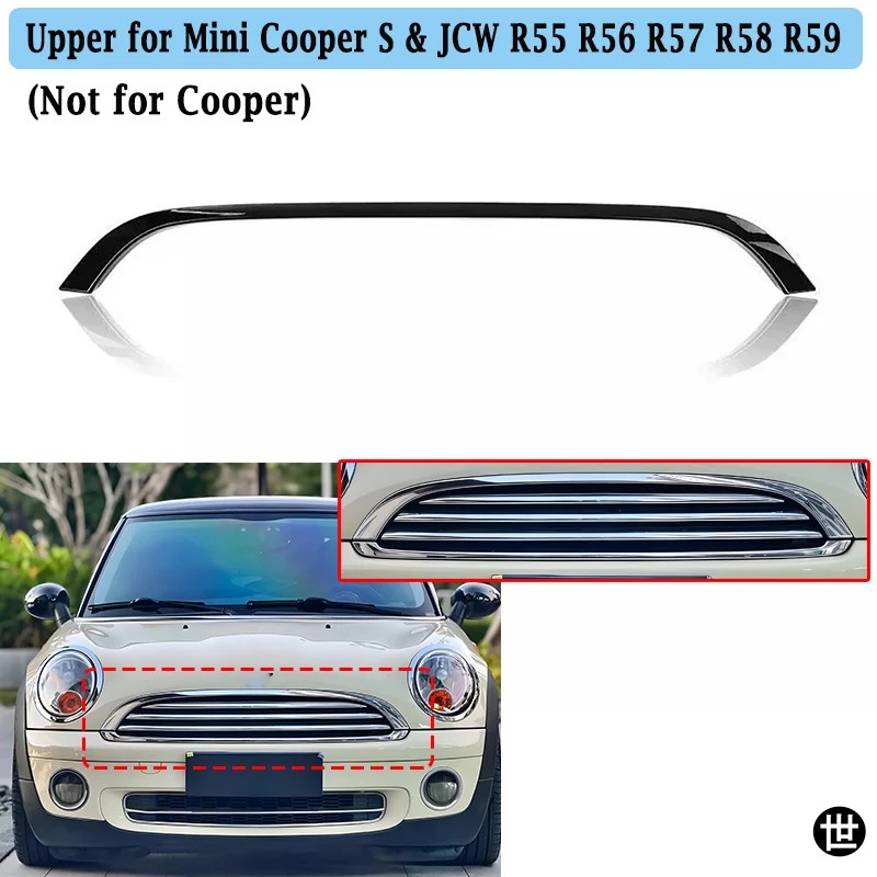 フロントバンパー ハニカムグリル メッシュトリムストリップ MINI