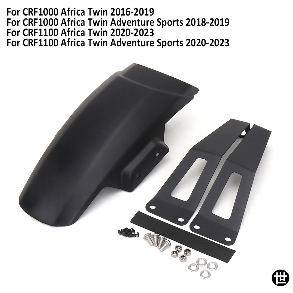 バイクアクセサリー フロントフェンダー マッドガード ブラック ホンダ CRF1000L CRF1100L CRF 1000 1100 L  AFRICA TWIN ADVENTURE SPORTS用 フェンダーガード キア用 KX3用 SP2c用 2019 2020 2021 2022 2023 マッドガード フロントリアフェンダ