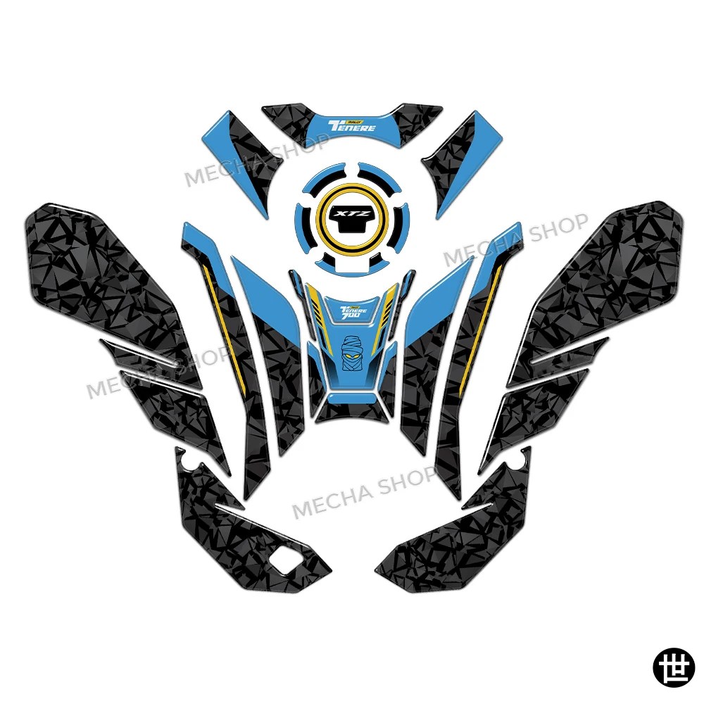 テネレ700用3Dステッカー TENERE700 RALLY ICON BLUE 2025 バイク