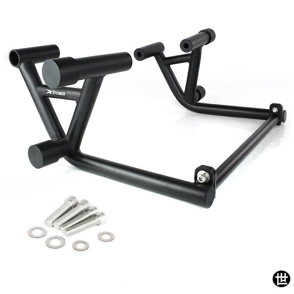 ヤマハ FZ-07 MT-07 2014-2024 XSR700 2015-2024 用 バイクスタントケージ バンパーフレームプロテクター エンジンガード クラッシュバー_1