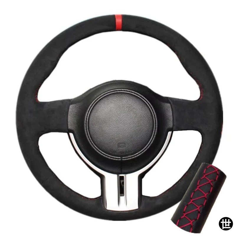 トヨタ86 スバルBRZ用ステアリングホイール編み込みブラックスエード