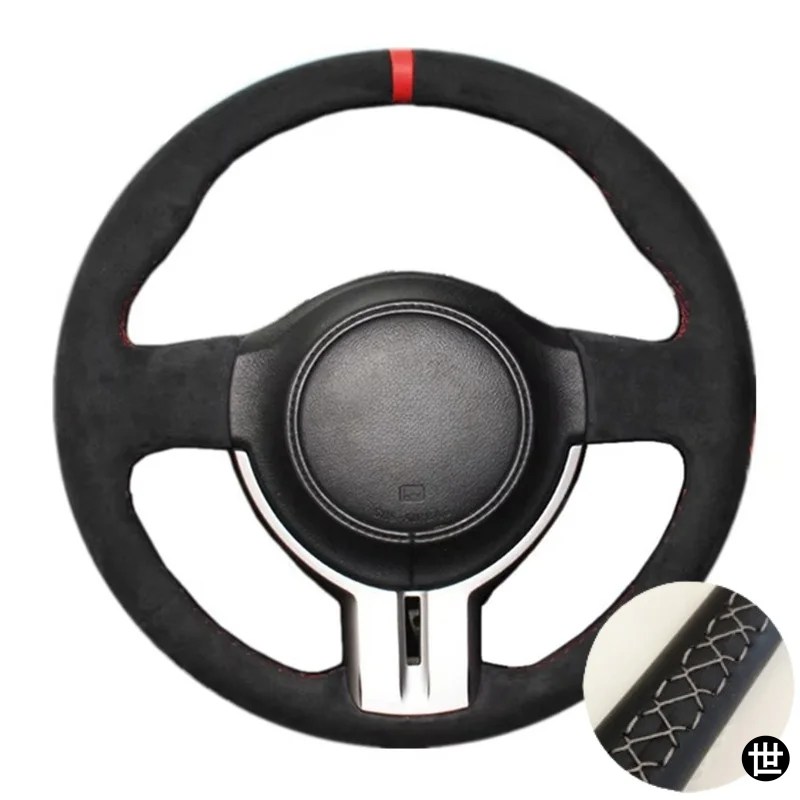 トヨタ86 スバルBRZ用ステアリングホイール編み込みブラックスエード