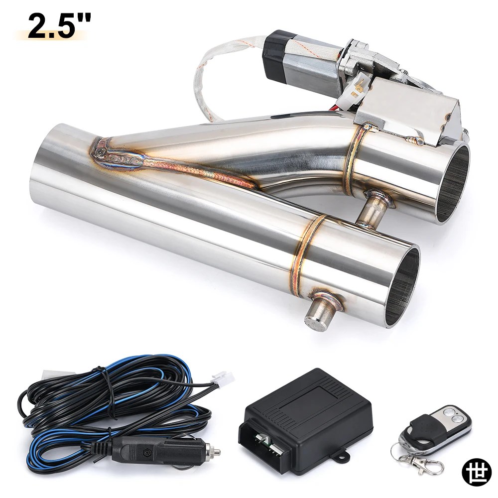 汎用ステンレス304 2.0インチ 2.25インチ 2.5インチ 3インチ デュアルバルブ電動排気ダウンパイプカットアウトリモートワイヤレスアクセサリー付き