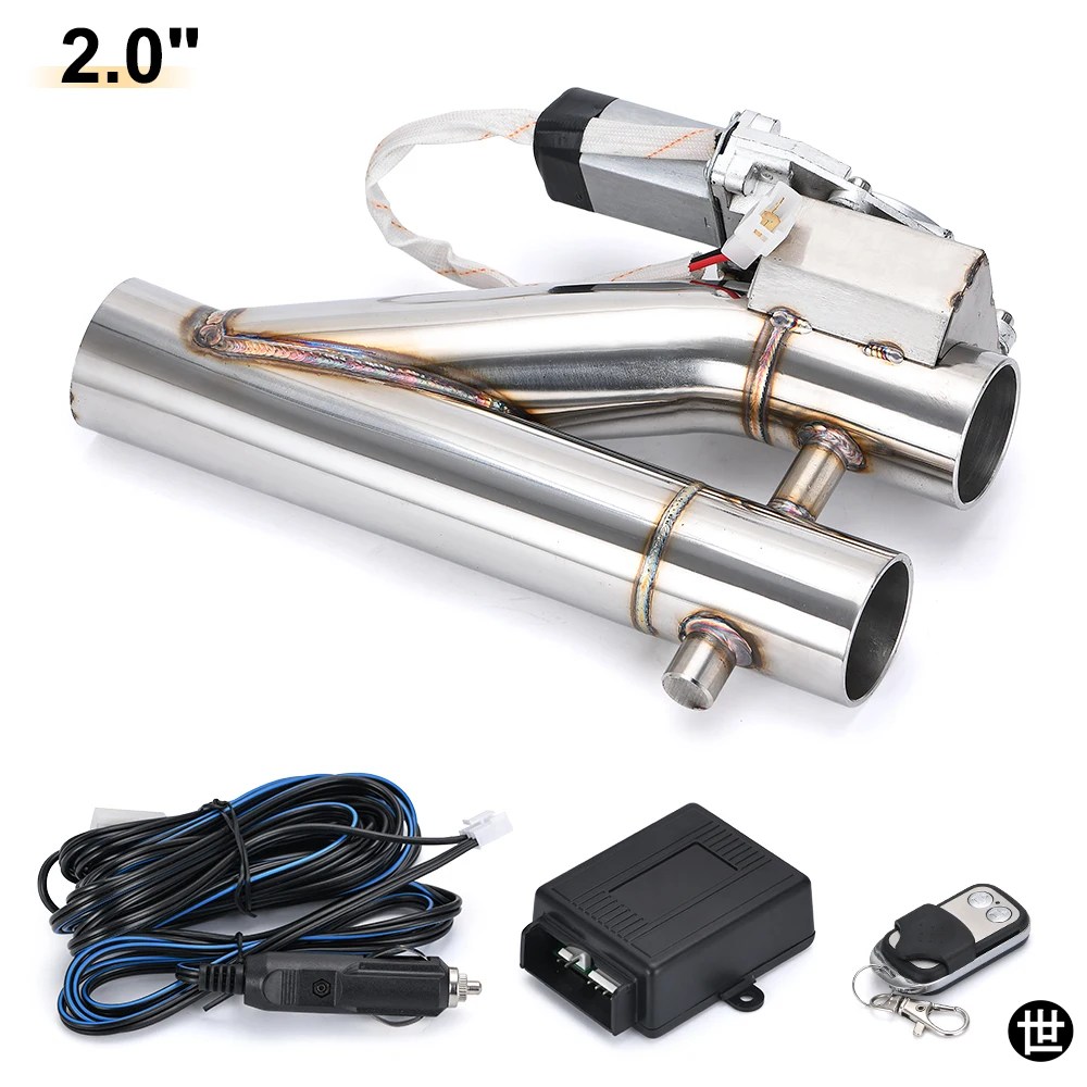汎用ステンレス304 2.0インチ 2.25インチ 2.5インチ 3インチ デュアルバルブ電動排気ダウンパイプカットアウトリモートワイヤレスアクセサリー付き