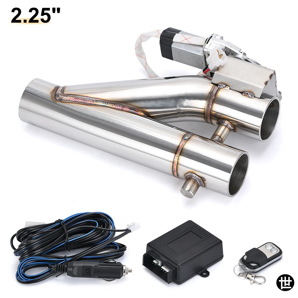 汎用ステンレス304 2.0インチ 2.25インチ 2.5インチ 3インチ デュアルバルブ電動排気ダウンパイプカットアウトリモートワイヤレスアクセサリー付き