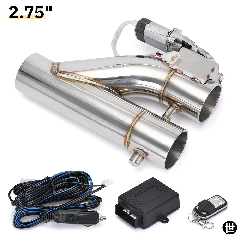 汎用ステンレス304 2.0インチ 2.25インチ 2.5インチ 3インチ デュアルバルブ電動排気ダウンパイプカットアウトリモートワイヤレスアクセサリー付き