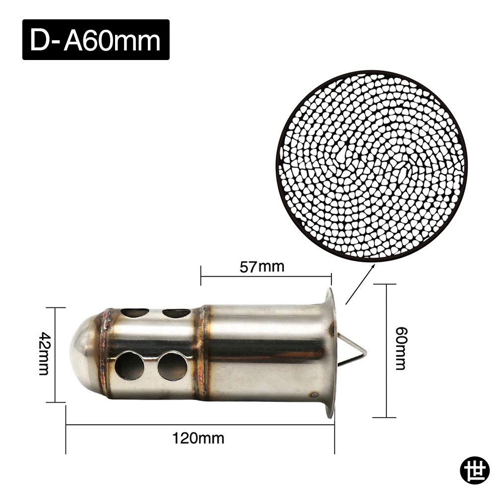 50.8MM 60MM バイク用汎用フロント触媒DBキラーバイクマフラー用