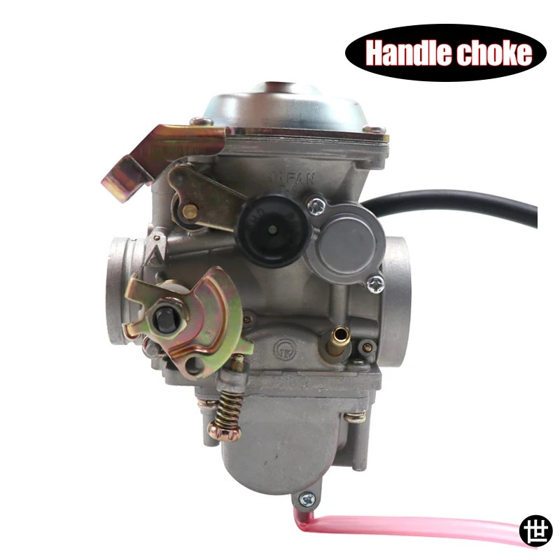 GN250 キャブレター バイク用オート/ハンドルチョーク PD34 34MM キャブレター ラバー ブラック アダプター付き スズキ GN250 GN 250 250QY 用