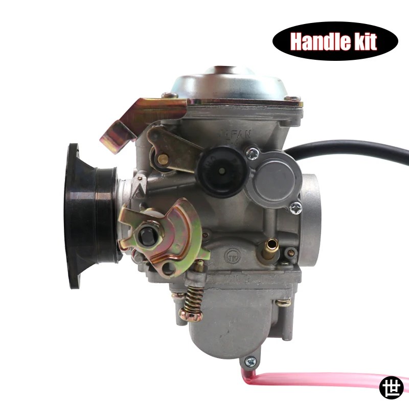 GN250 キャブレター バイク用オート/ハンドルチョーク PD34 34MM キャブレター ラバー ブラック アダプター付き スズキ GN250 GN 250 250QY 用