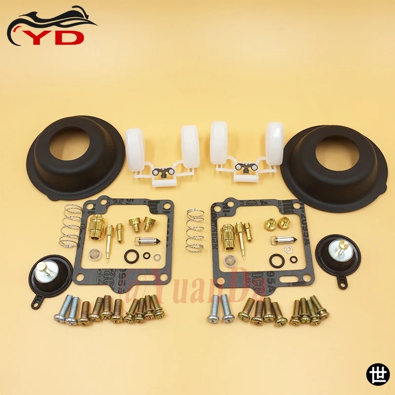 ヤマハ VIRAGO XV750 1988-1997 用キャブレターリペアキット真空ダイヤフラムフロート構成_2