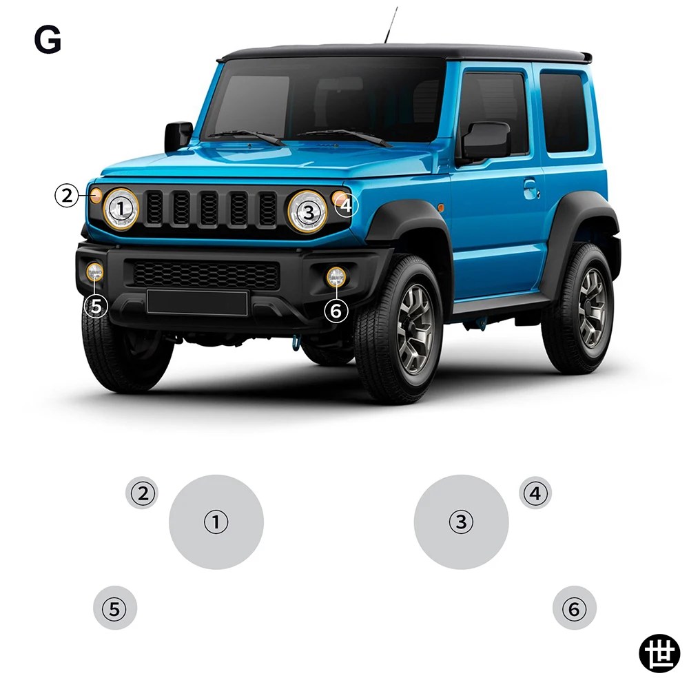 スズキ ジムニー JB64 シエラ JB74W 2019-24 2025 2026 用 ヘッド