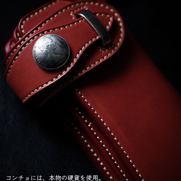 栃木レザー/ライダースウォレット/バイカーズ/レザーウォレット/サドル