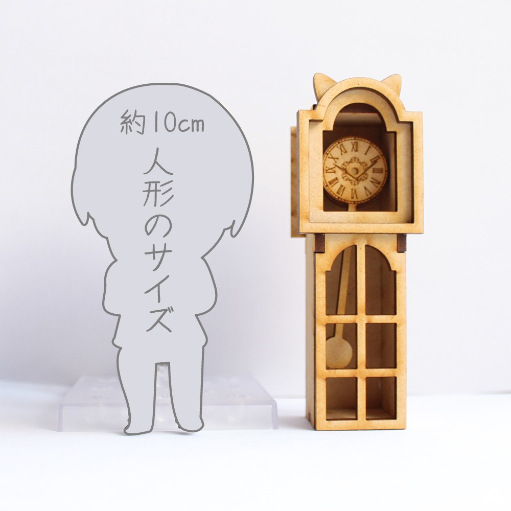 12分の1スケール 振り子時計 完成品 ドールハウス : まめまめ工房