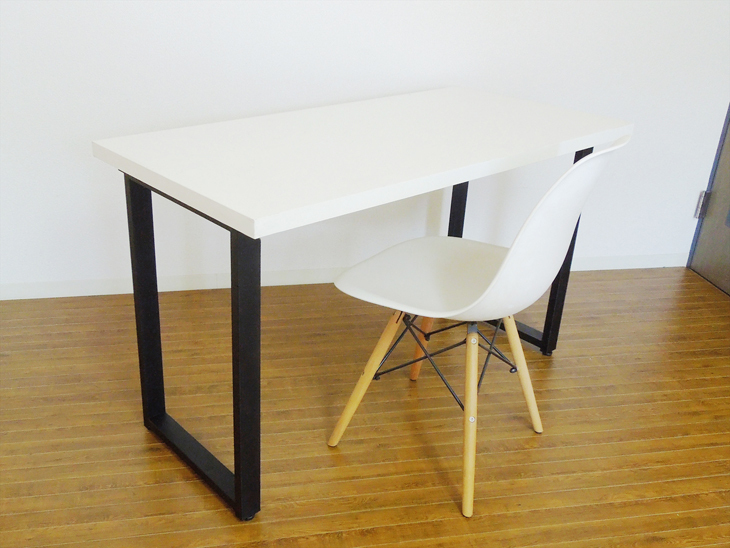 テーブル 脚 アイアンレッグ ブラック パーツ DIY 高さ68cm 奥行43cm 2